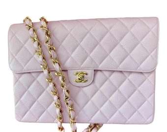 CHANEL Light Pink Quilted Shoulder Bag with Gold Chain vintage circa 2003, Vintage Chanel handbag, Chanel Pink crossbody bag, Vintage Chanel