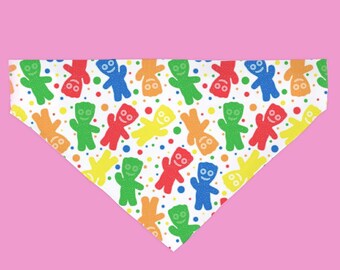 Sugar Rush Dog Bandana, Over The Collar, Polyester Fabric