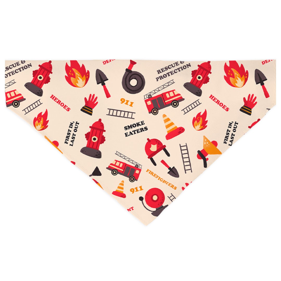 Fire Dawg Pet Bandana Firefighter Dog Bandana Fire Dog Dog Etsy