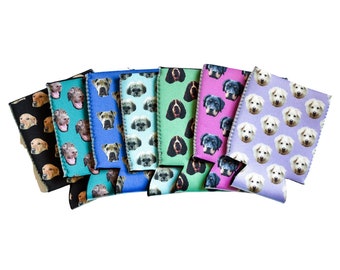 Custom Dog Portrait Can Holder, Personalized Neoprene Beer Hugger