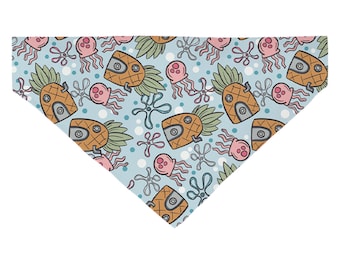 Bandana per cani Under The Sea, collare slip-on, accessorio ananas