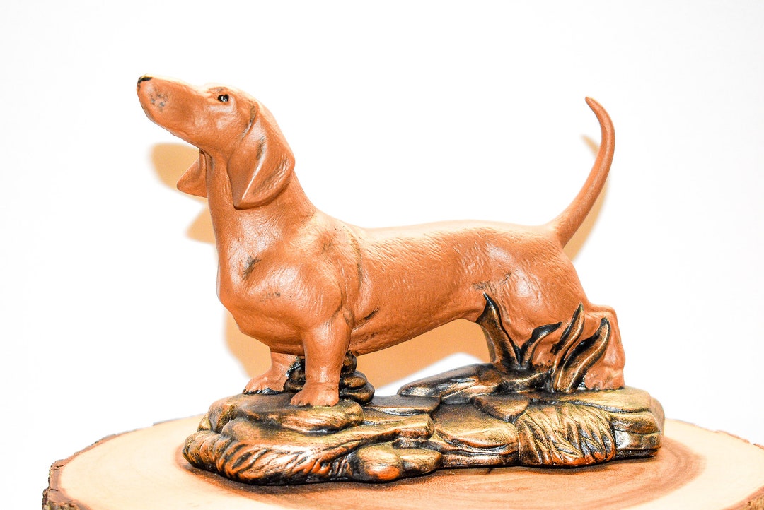 Vintage Dachshund Figurine, Porcelain Figurine, Dachshund Figurines