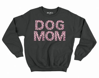 Dog Mom Leopard Print Sweater, Dog Mom Sweater, Dog Mom Gifts, Dog Mom Sweatshirt, Dog Mom Christmas, Dog Mom Gift, Dog Mom Present, Dog Mom