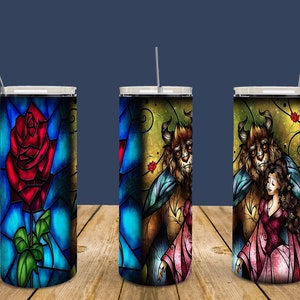 20 oz Beauty and the Beast Tumbler design