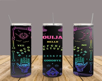 20 oz Skinny Tumbler Ouija board