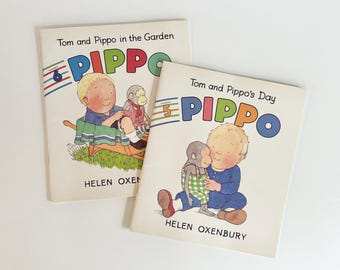 Tom and Pippo Books by Helen Oxenbury, Set of 2 // Tom and Pippo in the Garden & Tom and Pippo's Day