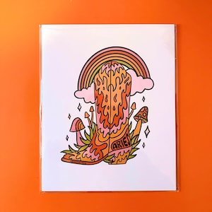 Aries Cowboy Boot Art Print