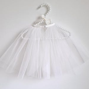 White Tulle Christening Cape: Transparent Baby Mantle
