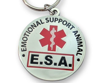 Collar Tag for Emotional Support Animal E.S.A. Support Dog | Support Animal Awareness | Quality Guaranteed by ALL ACCESS CANINE