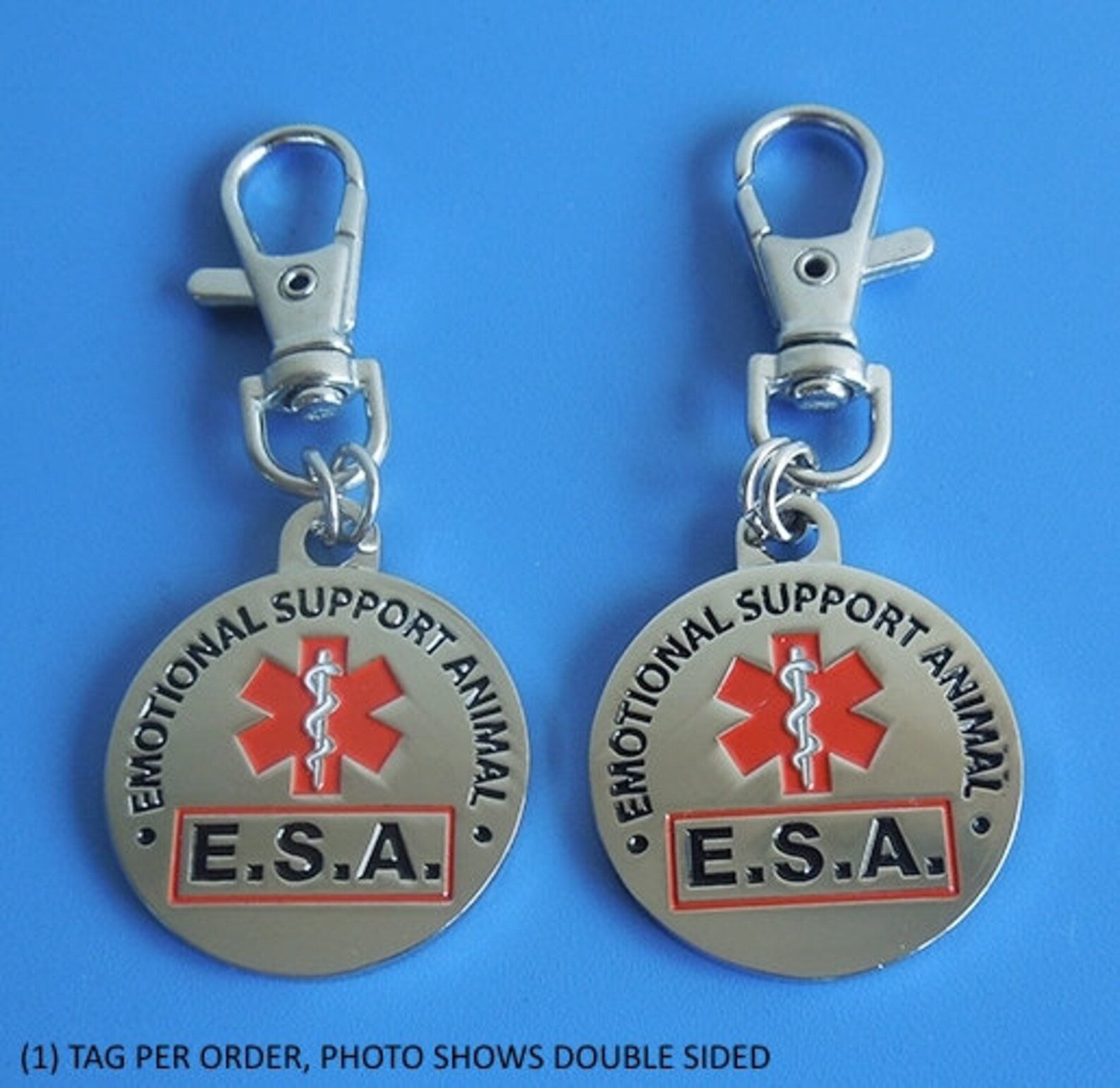 Service Dog Tag Emotional Support Animal Esa Tag Double Etsy