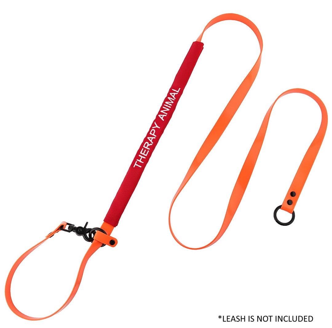 Therapy Animal Leash Sleeve Wrap With Embroidered Lettering Etsy