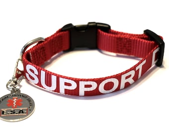Emotional Support Animal Esa Dog Collar with Metal Tag | Assistance Animal Awareness | Quality Guaranteed by ALL ACCESS CANINE™