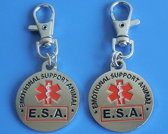 Collar Tag for Emotional Support Animal E.S.A. Support Dog | Support Animal Awareness | Quality Guaranteed by ALL ACCESS CANINE