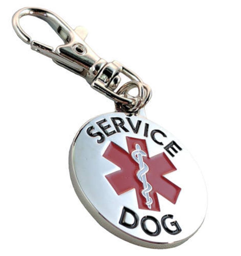 Service Dog Collar Tag Emotional Support Animal Esa Dog Etsy