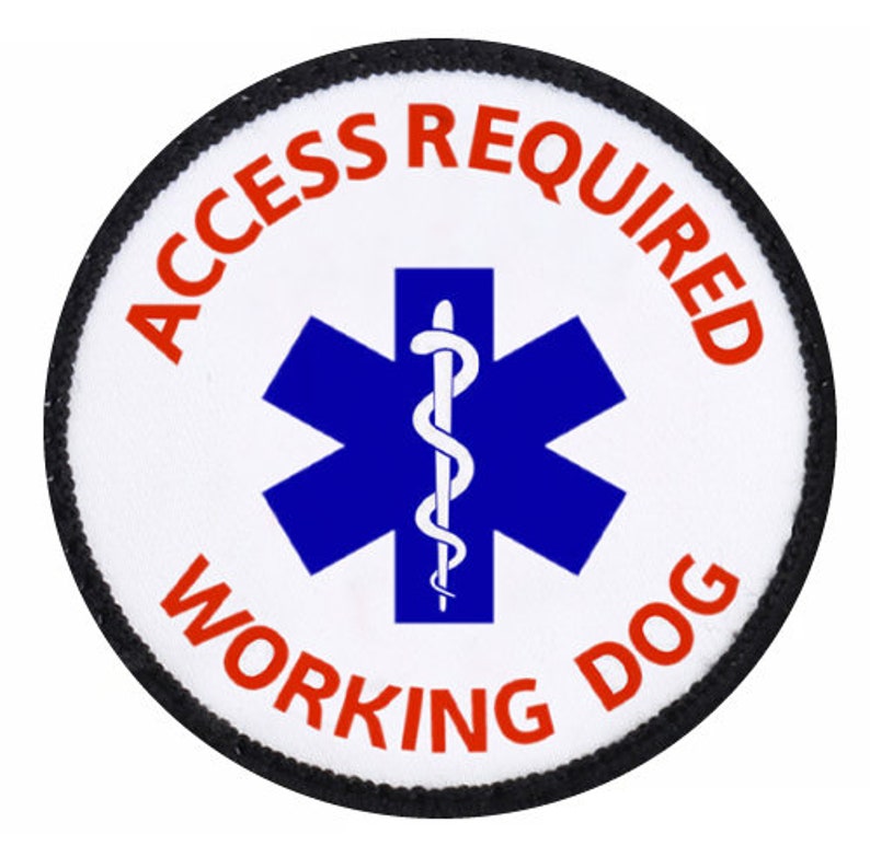 Dog Harness Vest Patches: Therapy Dog E.S.A Support Animal Medical Alert Working Dog Access Required Hook and LoopALL ACCESS CANINE image 2