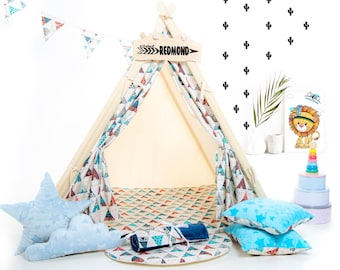 Teepee tent playhouse for children by Cuddlesome/ Montessori toy/ kids tipi