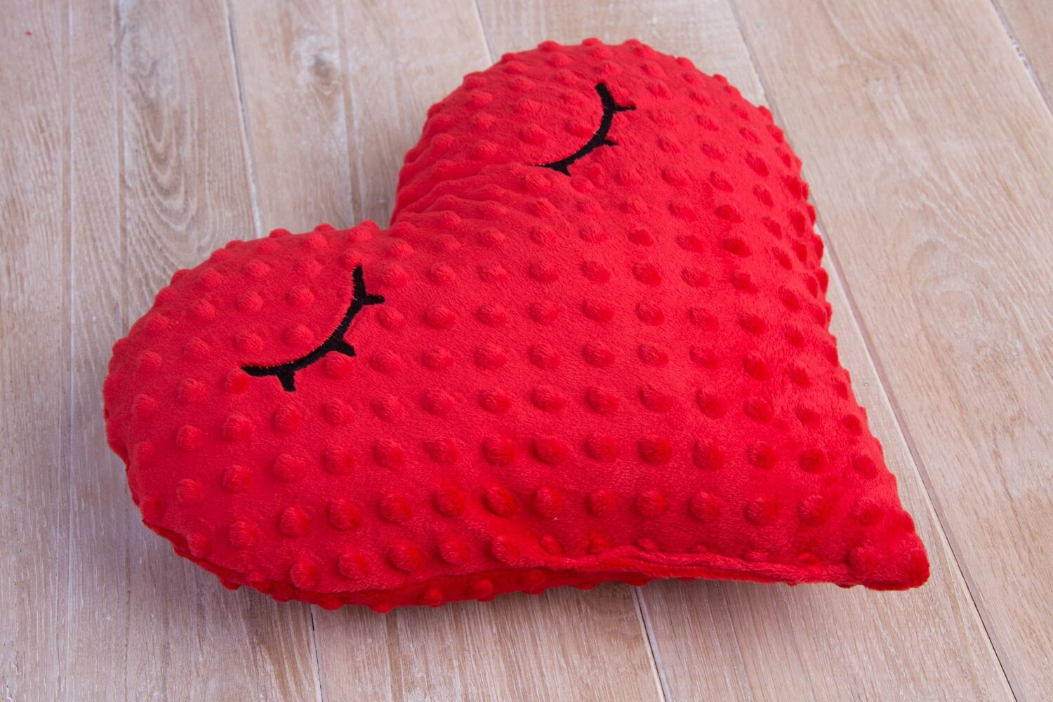 Sleepy Eyes Pillow Heart Pillow Handmade Pillow Home Decor Etsy