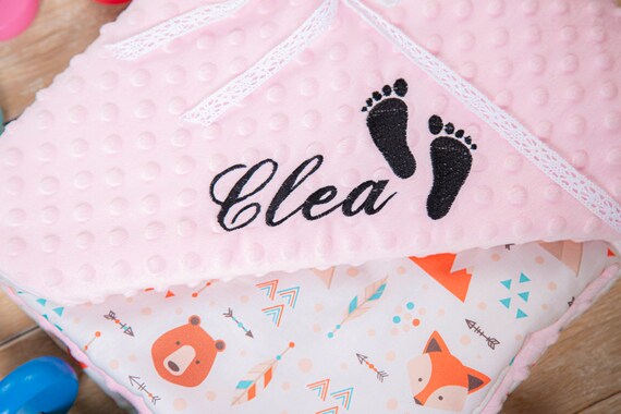 personalised minky blanket