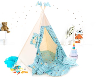 Kids tipi/ Forest Teepee tent for children with play mat by Cuddlesome/ kids tipi/ garden wigwam