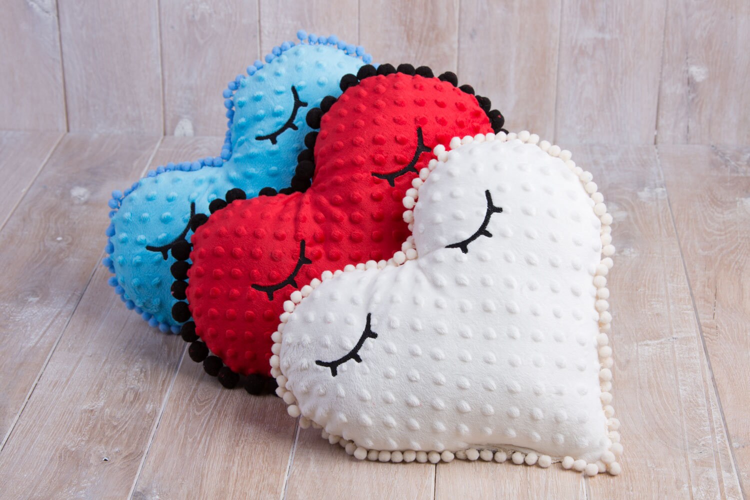 Sleepy Eyes Pillow Heart Pillow Handmade Pillow Home Decor Etsy