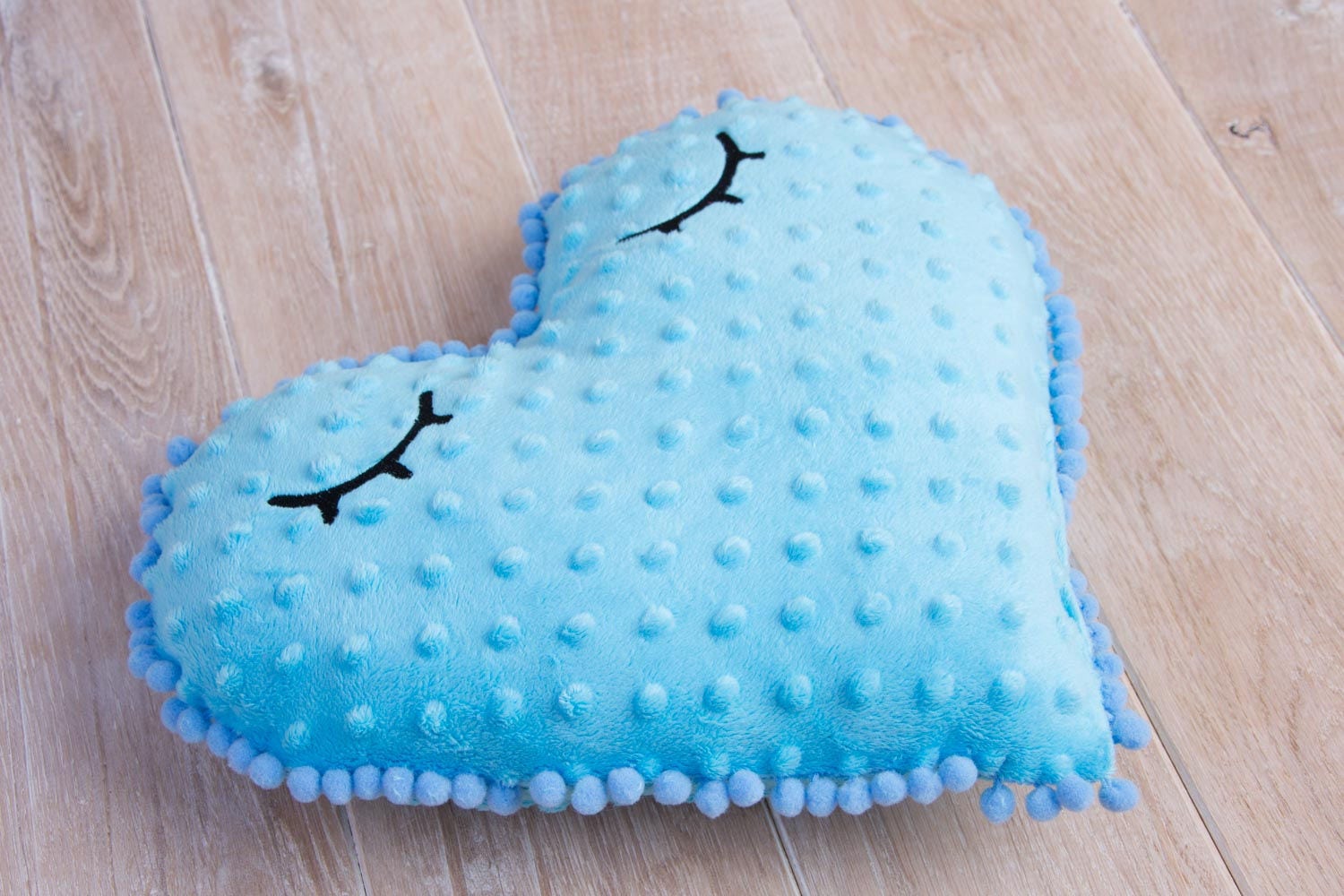 Sleepy Eyes Pillow Heart Pillow Handmade Pillow Home Decor Etsy