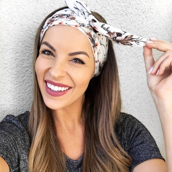 Tie On Headband White Hair Scarf Head Wrap Bow Hair Etsy