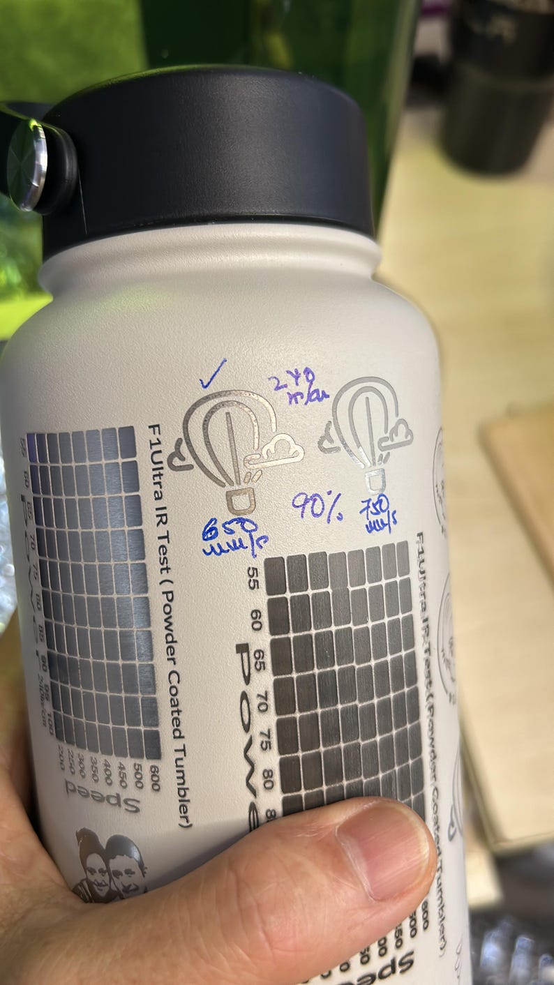 Xtool F1 Ultra Fiber Laser Test Grid: Metal Color Engraving (XCS Ver.2. ...