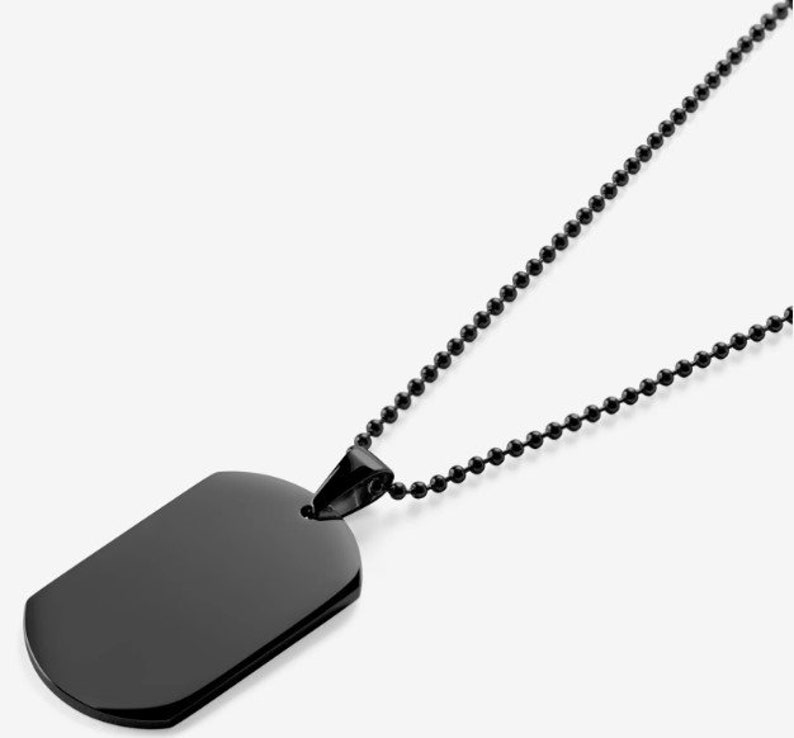 Personalized Dog Tag Mens Necklace Custom Necklace Etsy