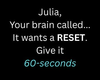 Kit personalizzato Julia per un ripristino strategico della calma in 60 secondi