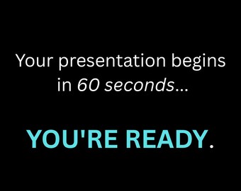Ritrova la calma e la fiducia in te stesso - Kit audio per 60 secondi prima della presentazione