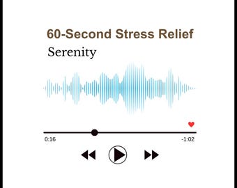 Audio antistress di 60 secondi: suoni dell'oceano, voce rilassante (download digitale)
