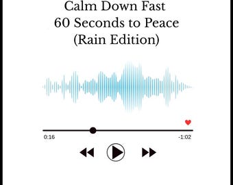 Audio di ripristino di 60 secondi: suoni di pioggia per una calma immediata (download digitale)