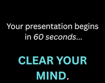 Ritrova la calma e la fiducia - Kit audio di 60 secondi in modalità pioggia per schiarirti le idee prima della presentazione