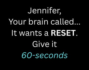 Kit personalizzato di Jennifer per un ripristino strategico della calma in 60 secondi