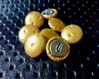 Button, buttons, eyelets, upholstery button, leather, GOLD