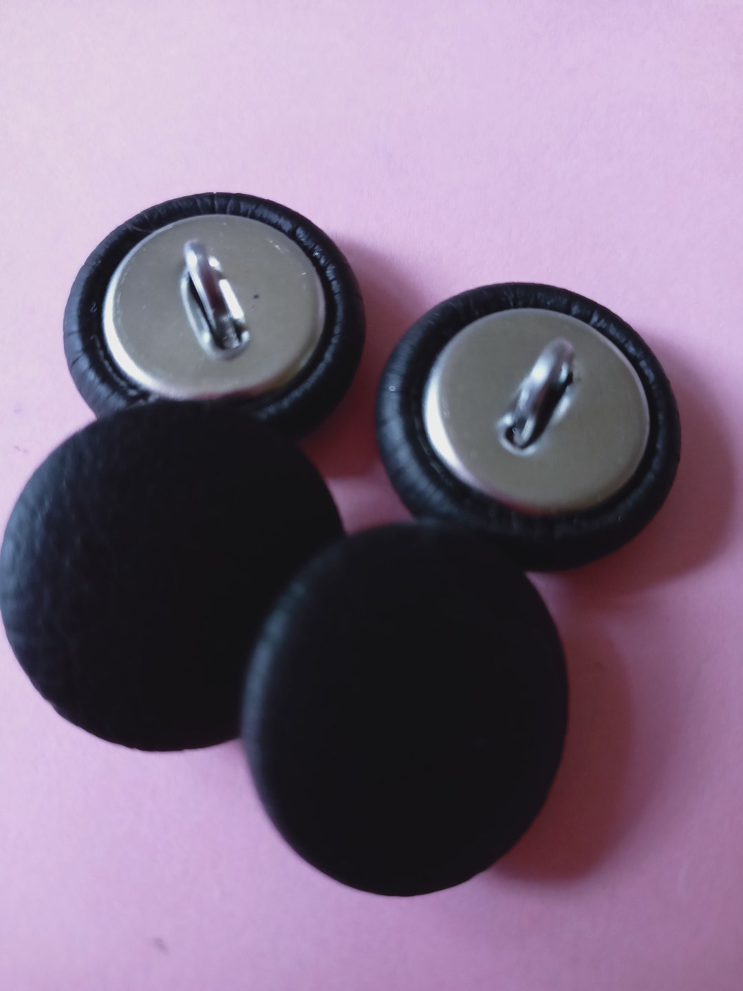 Lot De Boutons En Cuir Véritable – Ronds Marron Clair – 2 Trou – Pour Manteaux, Costumes, DIY