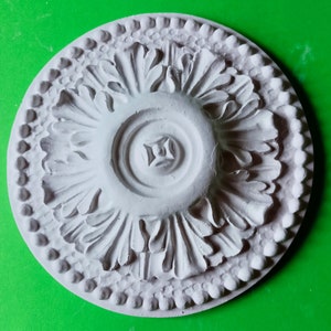 Rosette &quot;Baily&quot;, Gips Stuck, knapp 10 cm Durchmesser