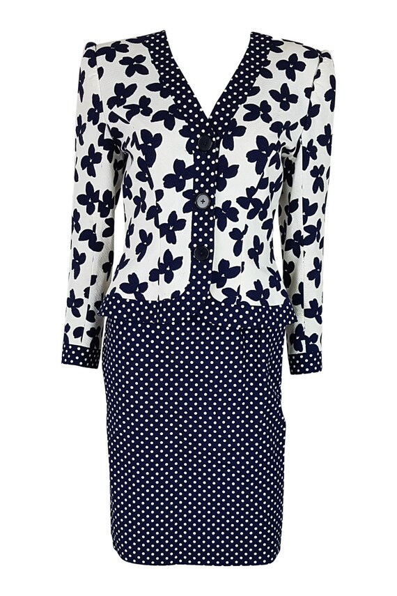 polka dot skirt and jacket set