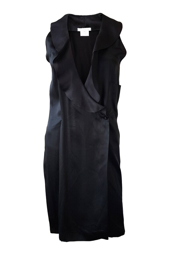 sleeveless silk shift dress