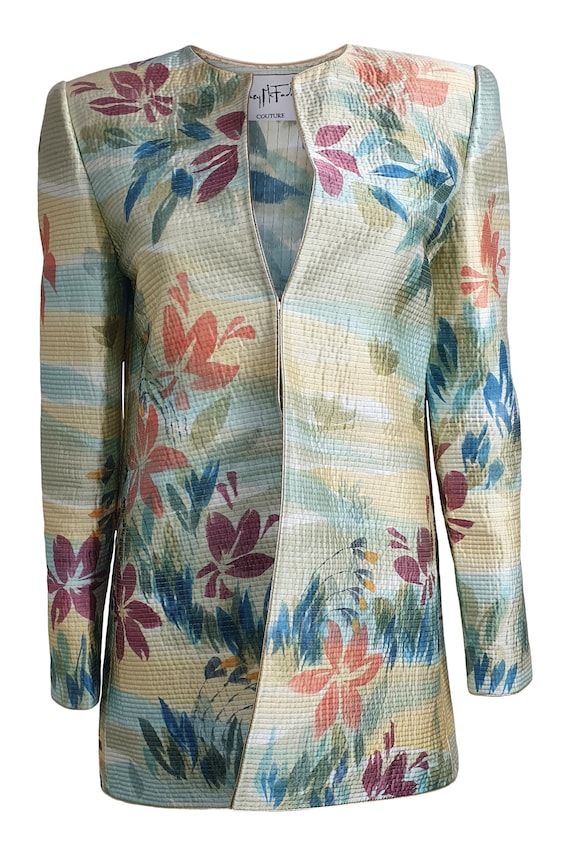 MARY McFadden Couture Vintage 1980s Quilted Multi-