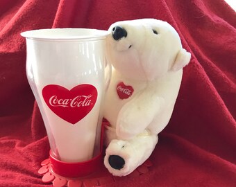 Coca Cola Bear with Heart glass 1994