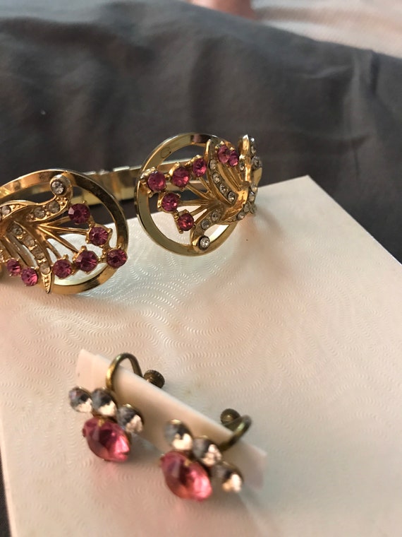 Bracelet and screw earrings 1940’s - image 5