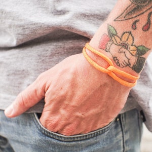 Orange Bracelet | Paracord Bracelets | Men&#39;s Bracelet | Gift for Him | Summer Jewellery | Surf Bracelet | Minimalist Bracelet | NEVETdesigns