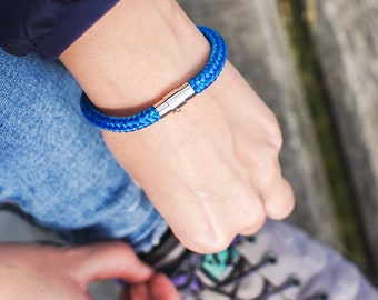 Sailing Rope Bracelet for Men & Women - Blue | Gift for Her | Sailing Rope Bracelet | Paracord | Nautical | Sailor | Surf | Friendship