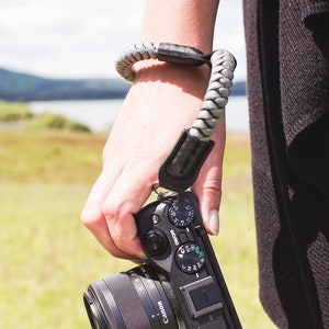 Wrist Camera Strap | Paracord Camera Strap | Grey Camera Strap | Rope Camera Strap | Gift for Photographer | NEVETdesigns