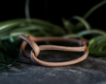 Khaki Brown Paracord Minimal Bracelet | Mens Bracelet | Minimalist Bracelet | Mens Paracord Bracelet | NEVET designs