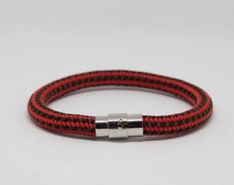 Climbing Rope Bracelet | Red and Black Bracelet | Mens Rope Bracelet | Climbing Bracelet | Rock Climbing | Mens Bracelet | NEVETdesigns