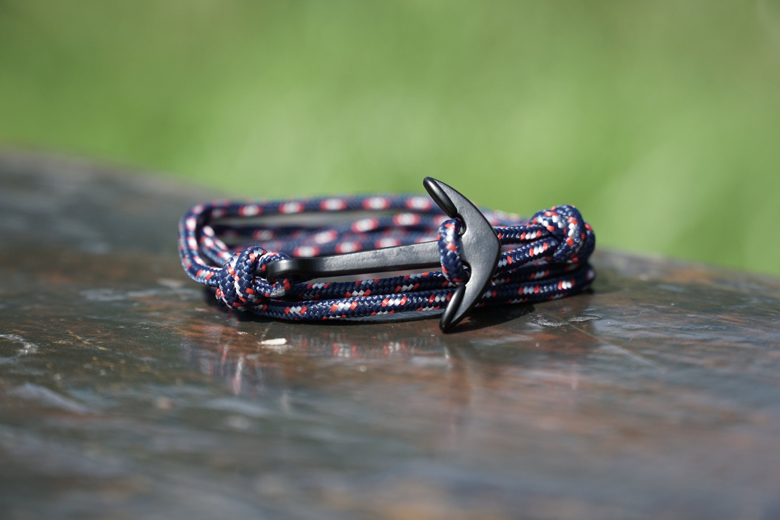 Blue Paracord Anchor Bracelet Black Anchor Bracelet Mens Paracord