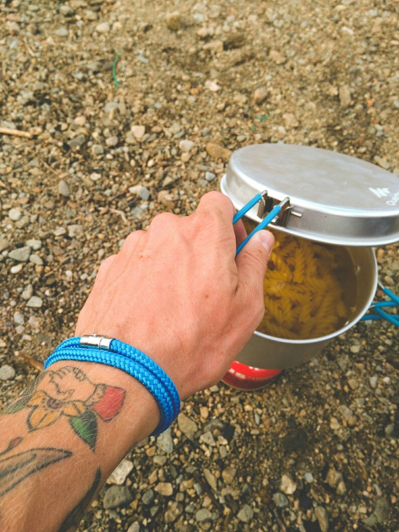 Blue Rope Bracelet Mens Rope Bracelet Climbing Bracelet Etsy