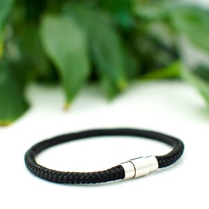 Black Rope Bracelet | Mens Rope Bracelet | Mens Bracelet | Gift for Men ...
